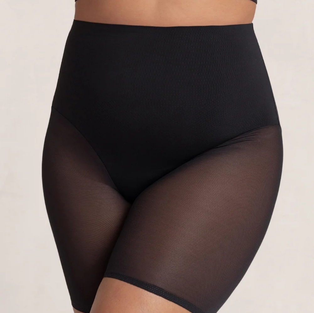 Shapermint Essentials Empower Mesh Black Shaper Shorts